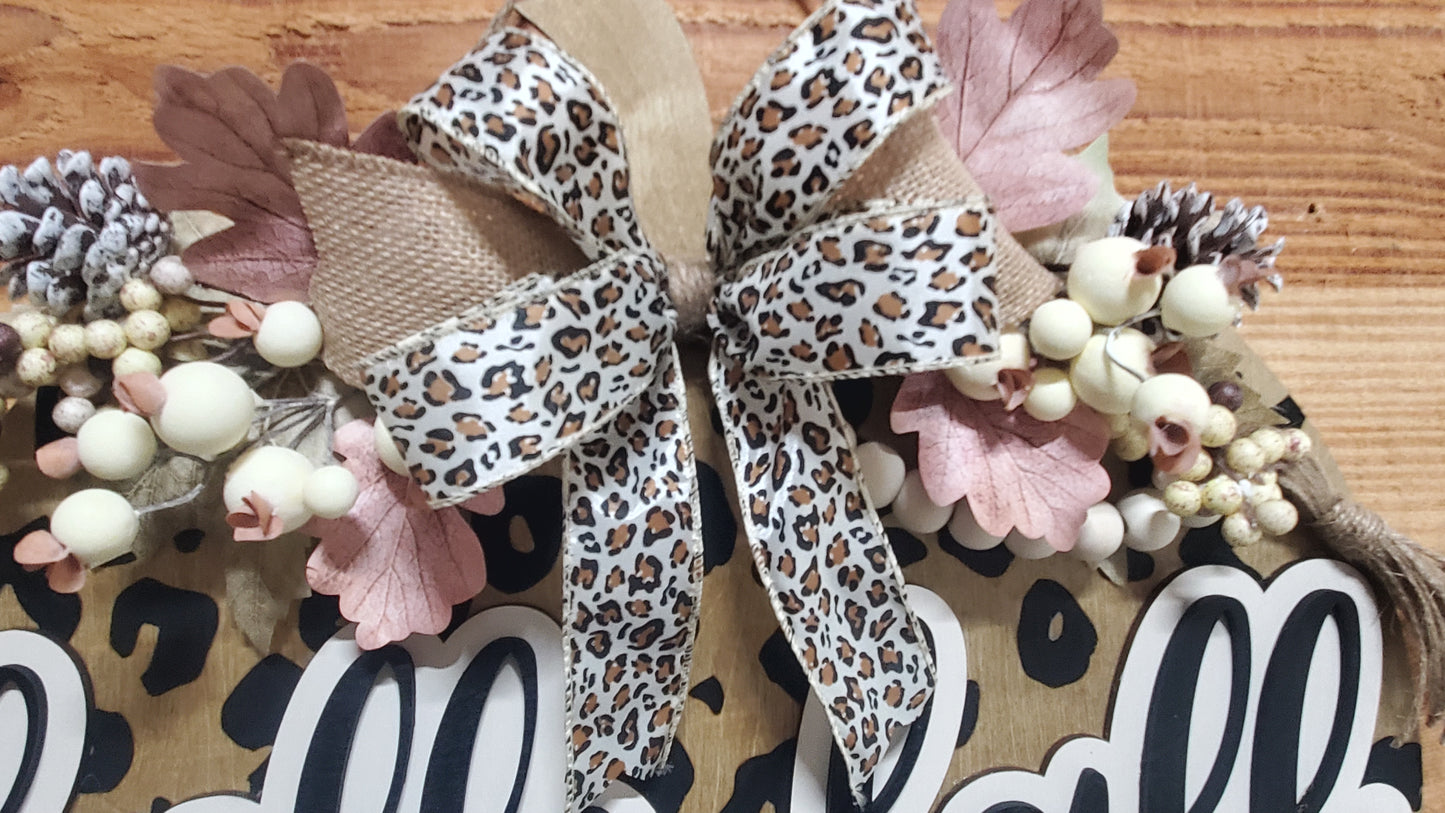 Hello Fall Cheetah Print