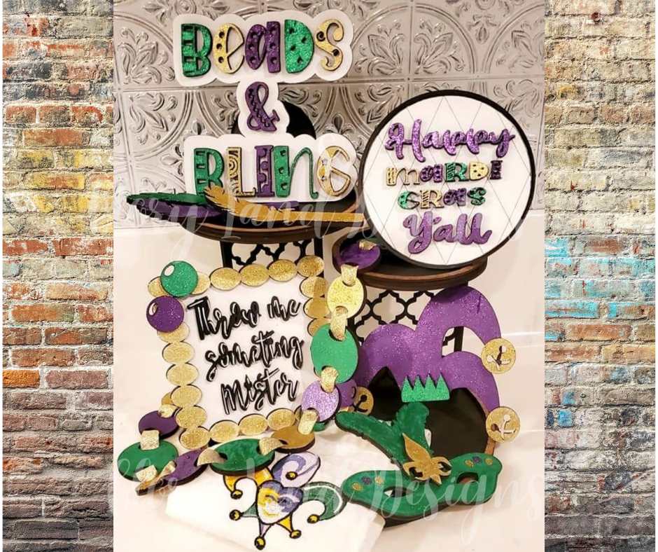 Mardi Gras Tier Tray Set