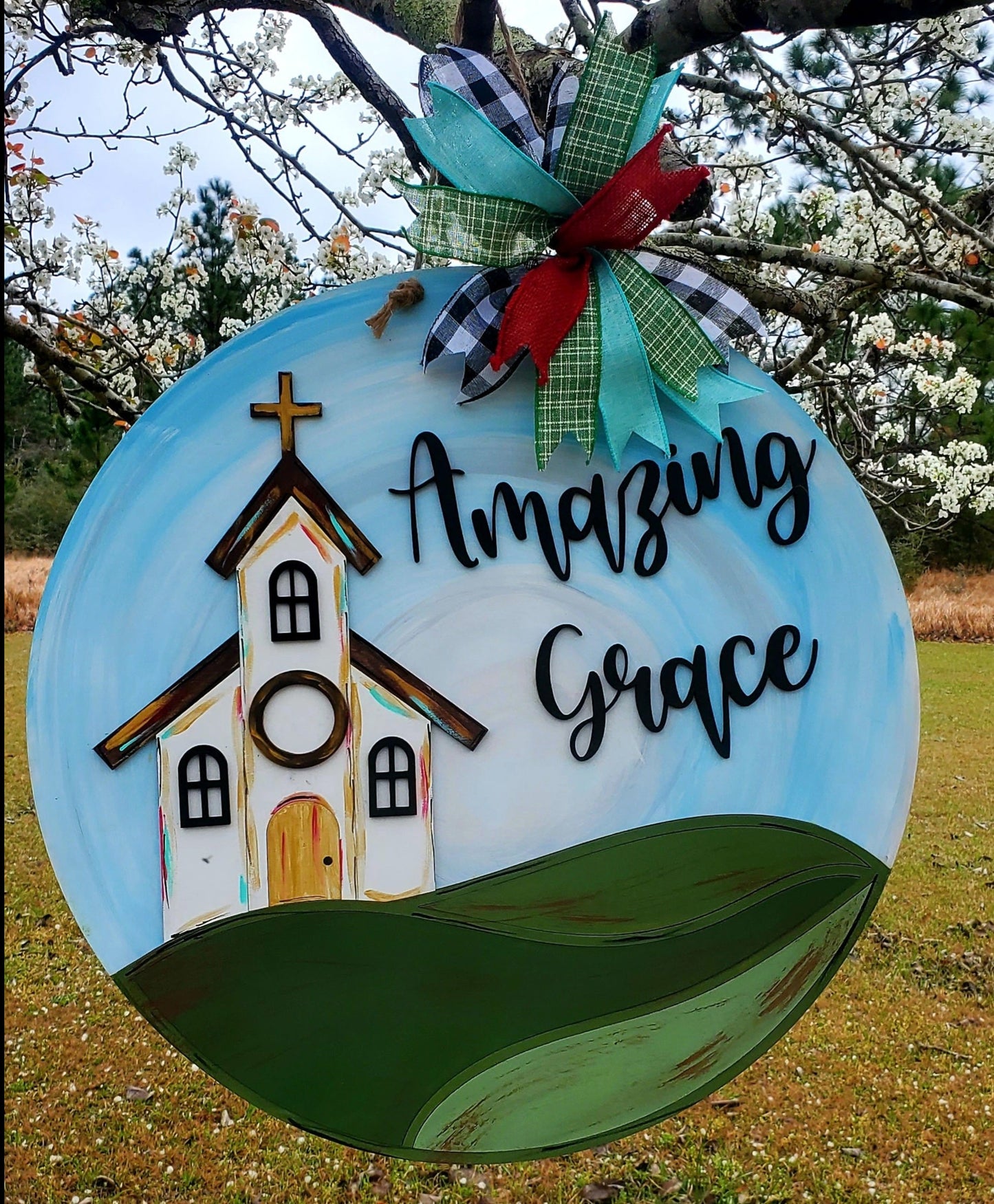 Amazing Grace Church Door Hanger