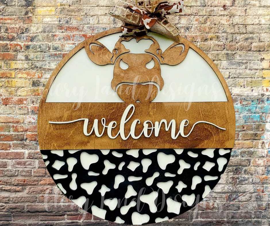 Welcome Single Cow Design